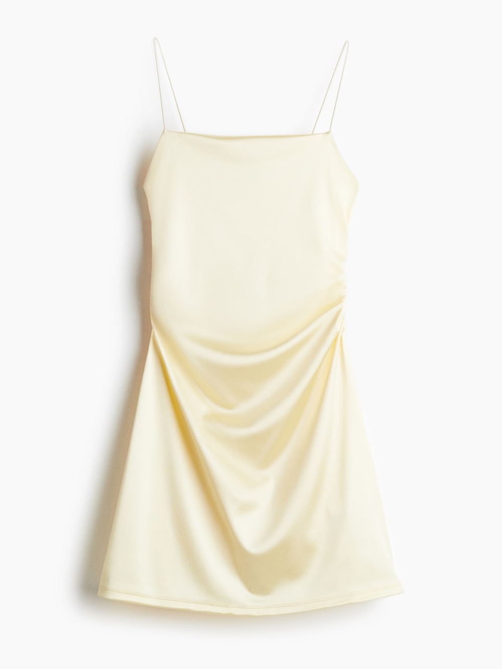 H&M Yellow Draped Slip Dress